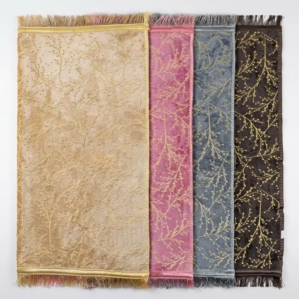 09 Tapis de prière à motifs dorés 80*120